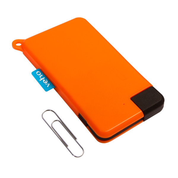 Pebble Pokket 1000mAh batterie externe de la taille d'un micro porte-clés - Orange