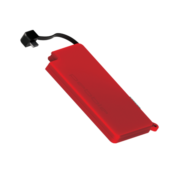 Pebble Pokket 1000mAh batterie externe de la taille d'un micro porte-clés - Rouge