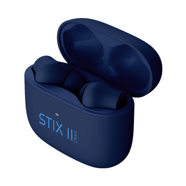 STIX II Pro True Wireless-Ohrhörer mit aktiver Geräuschunterdrückung – Blau